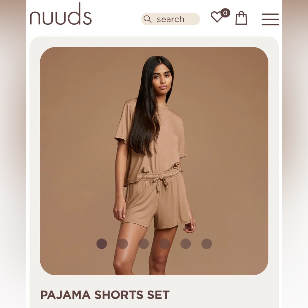 Nuuds Cinnamon Pajama Top, Medium